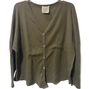Fantastic Fawn Olive Green Long Sleeve Blouse